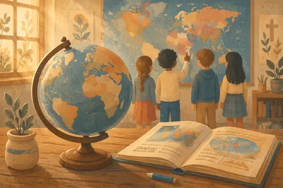Faith Classroom Globe and World Map Study