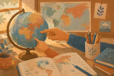 Faith Classroom Globe Geography Lesson