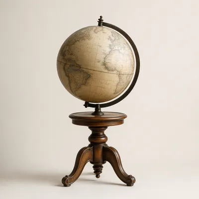 Antique Globe for Classic Geography Education