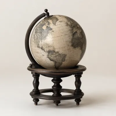 Antique Classroom Globe for Geography Education