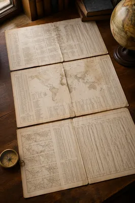 Vintage Globe and Geography Study Materials