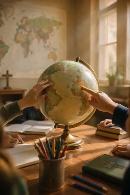 Faith Classroom Globe Geography Lesson