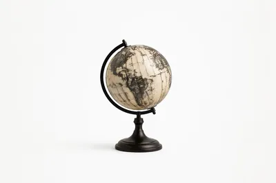 Minimal Vintage Globe for Geography Education