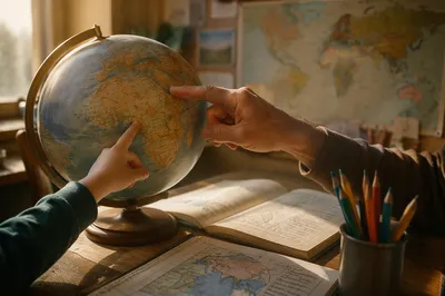 Faith Classroom Globe Geography Lesson