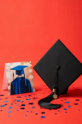 Graduation Cap and Diploma Celebration Still Life
