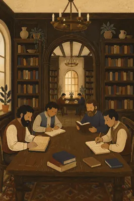 Quiet Historic Library Study Room