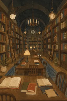 Quiet Study Room in Historic Library