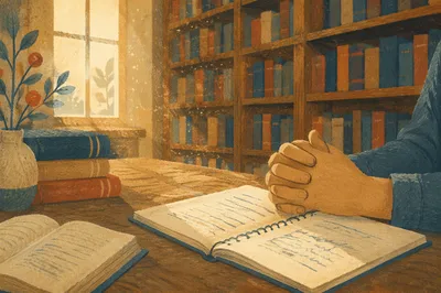 Quiet Library Study With Warm Afternoon Light