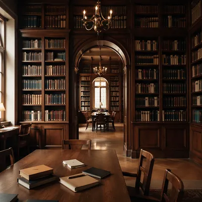 Quiet Study Room in Historic Library