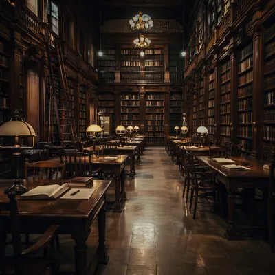 Quiet Study Room in Historic Library