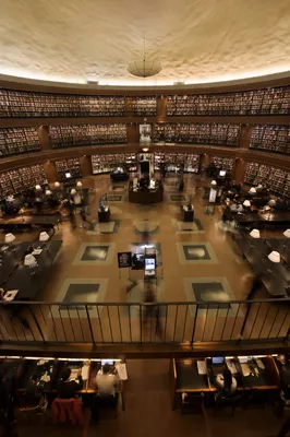 Quiet Grand Library Reading Room