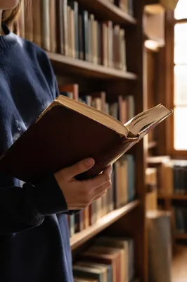 Quiet Library Study With Open Book