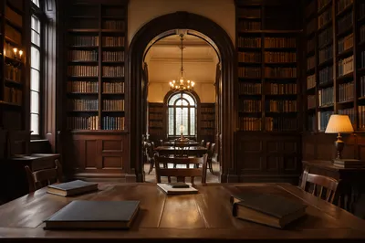 Quiet Historic Library Reading Room
