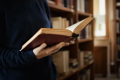 Quiet Study Moment in Cozy Library