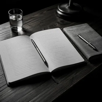 Late Night Notebook Study Desk
