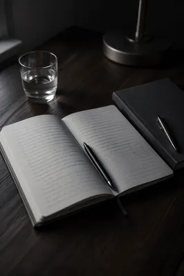 Moody Notebook and Pen Study Desk