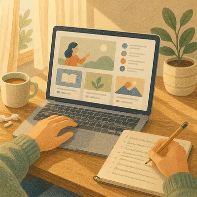 Focused Online Learning on Laptop Desk