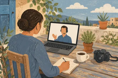 Outdoor Online Learning with Laptop Lesson