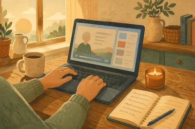 Quiet Morning Online Faith Learning Setup