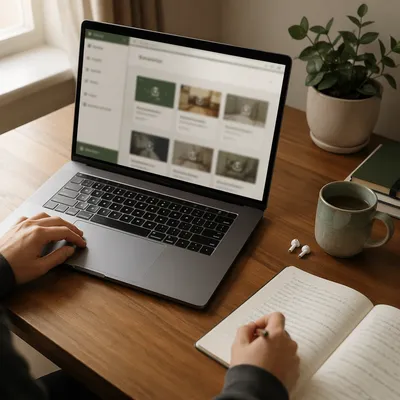 Focused Online Learning on Laptop Desk