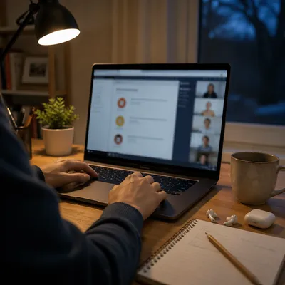 Cozy Evening Online Learning Laptop Desk