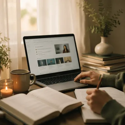 Calm Morning Online Learning Desk