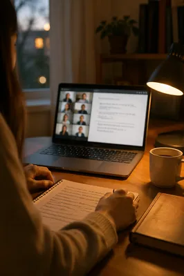 Peaceful Online Learning at Home Desk