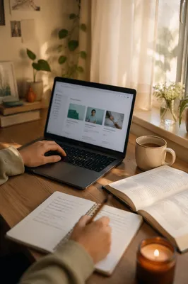 Calm Morning Online Learning Desk