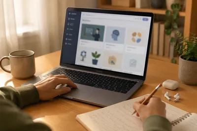 Focused Online Learning on Laptop Desk