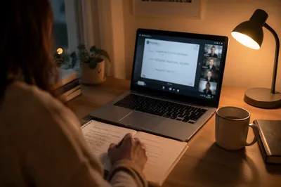 Peaceful Online Learning at Home Desk