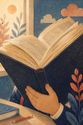 Open Dictionary Close Up Study Scene