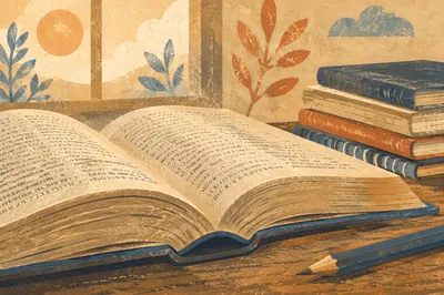 Open Dictionary Pages in Morning Light