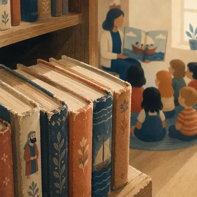 Children’s Storytime Books in Cozy Library