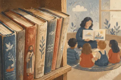 Cozy Library Storytime With Children's Books