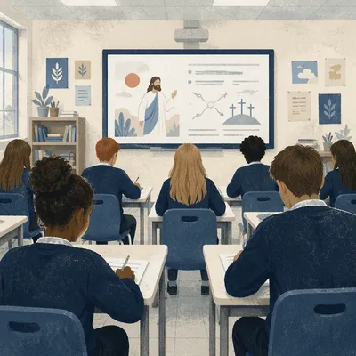 Focused Students in Modern Classroom Learning