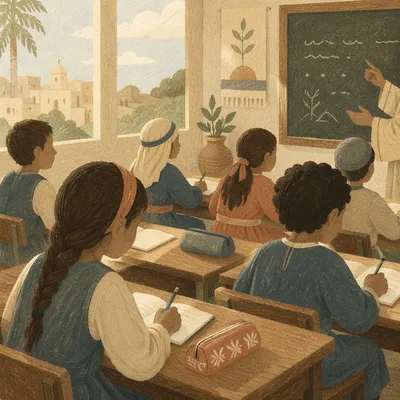 Calm Classroom Learning with Students at Desks