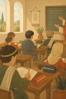 Calm Classroom Learning with Students at Desks