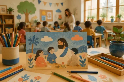 Bright Elementary Classroom Learning Supplies