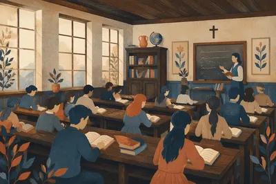 Quiet Classroom Learning in Morning Light