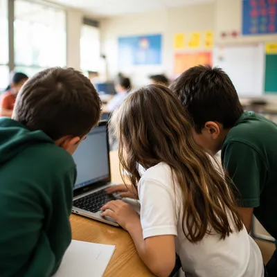 Collaborative Elementary Classroom Laptop Learning