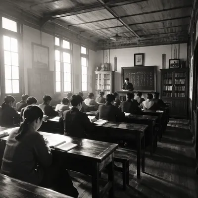 Quiet Classroom Study in Morning Light