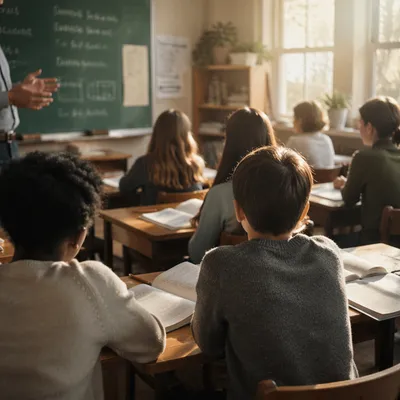 Hopeful Classroom Learning in Morning Light
