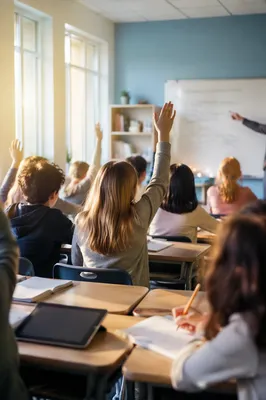 Bright School Classroom Morning Learning Scene
