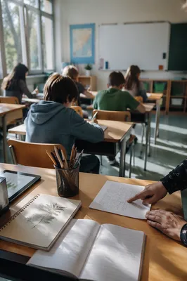 Calm Morning Classroom Learning Scene