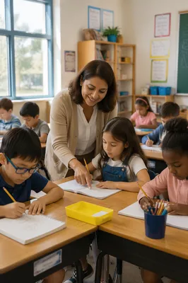 Elementary Classroom During Morning Lesson