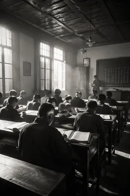 Quiet Morning Study in Traditional Classroom