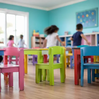 Colorful Preschool Recess Play Area