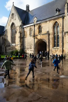 Children Running at School Recess