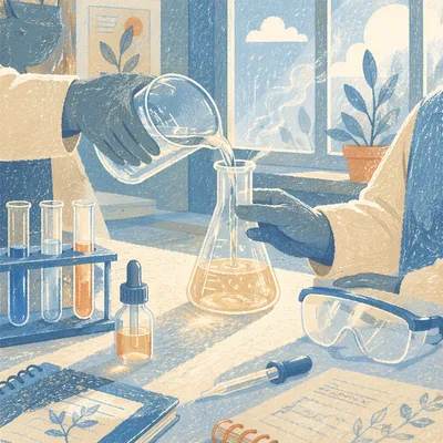 Students Performing Chemistry Lab Experiment