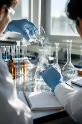 Students Conducting Chemistry Lab Experiment